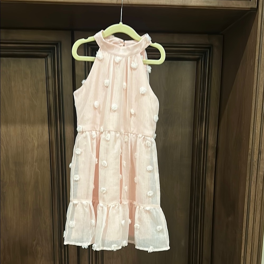 GB Girls Pink Ruffled Tiered Sundress